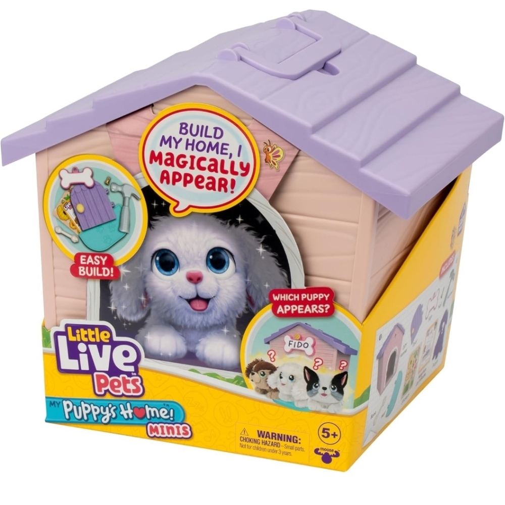 Little Live Pets Puppy's Home Mini Playset Pink Purple Mystery Dog NWT Girl Toy